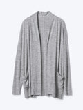 Softspun marled open-front cardigan