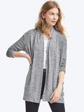 Softspun marled open-front cardigan