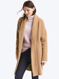 Plush shawl collar coat