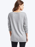 Heart intarsia drop shoulder sweater