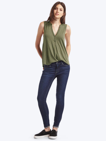 Drapey split-neck tank