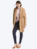 Plush shawl collar coat