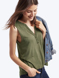 Drapey split-neck tank