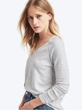 Soft open V-neck sweater